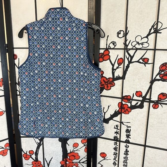 Peter Millar Womens Vest Blue Reversible Puffer Quilted Golf Size S Pockets - Picture 2 of 9